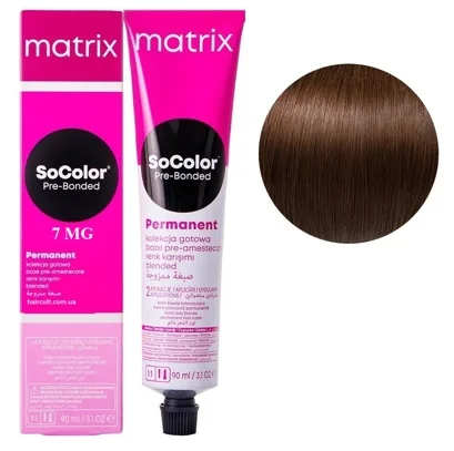 7MG блондин мокка золотистий Крем-фарба для волосся, 90 мл SoColor Pre-Bonded MATRIX (оновлений дизайн)